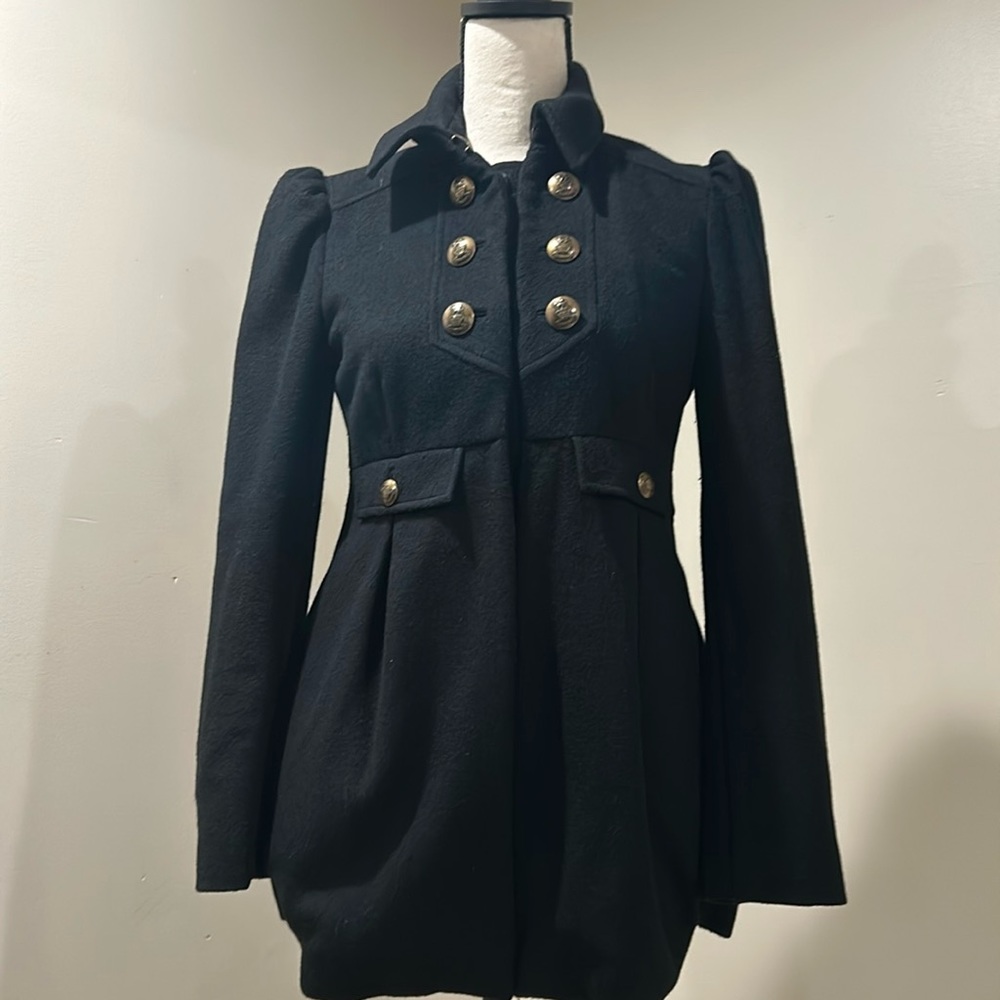 Juicy Couture Military Style Wool Coat